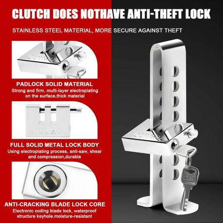 Clutch Brake Steel Security Lock Anti-Theft for Cars