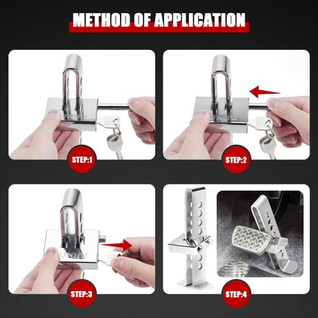 Clutch Brake Steel Security Lock Anti-Theft for Cars