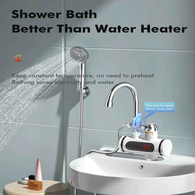 Instant Electric Heating Water Faucet &amp; Shower Kit