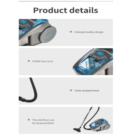 2800W Super Suction Vacuum Cleaner- Wet & Dry Advanced Cyclonic Technology