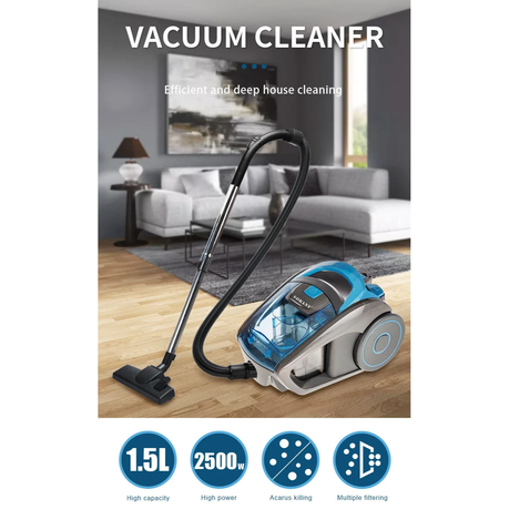 2800W Super Suction Vacuum Cleaner- Wet & Dry Advanced Cyclonic Technology