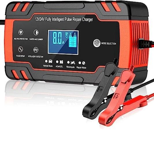 8A 12V/4A 24V, Car Battery charger